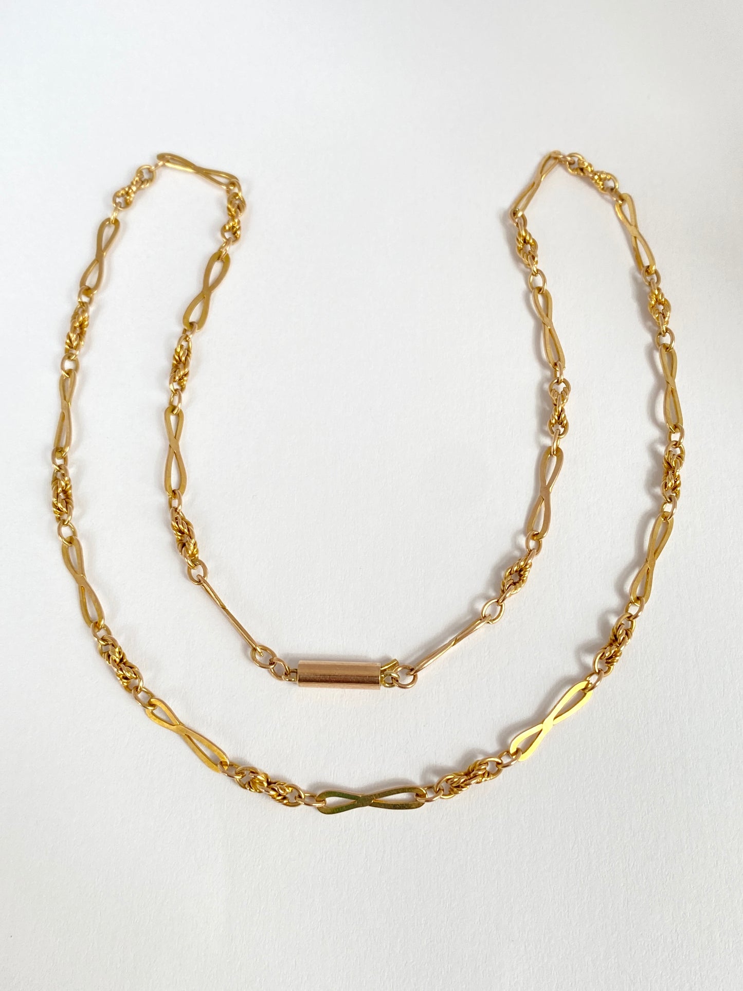 Vintage 9ct Gold Fancy Link Chain, 15 inches (4.48g)