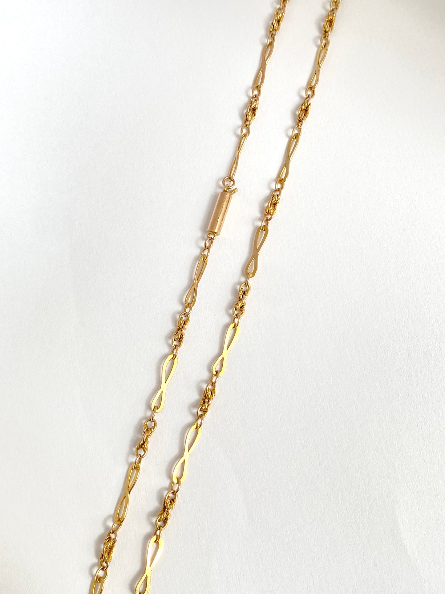 Vintage 9ct Gold Fancy Link Chain, 15 inches (4.48g)