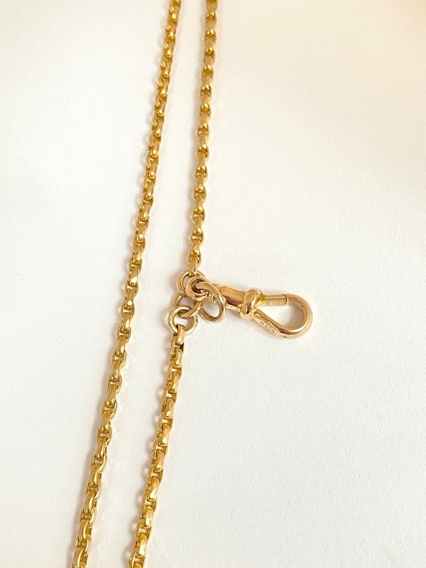 Heavy, Antique, 15ct Gold Victorian Long Guard Chain, 41 inches, 19.16g