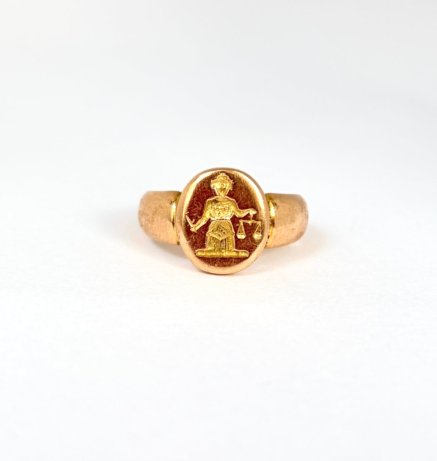 Vintage, 18ct Gold Pharaoh Signet Ring, Hallmarked 18ct Gold, 7.24g