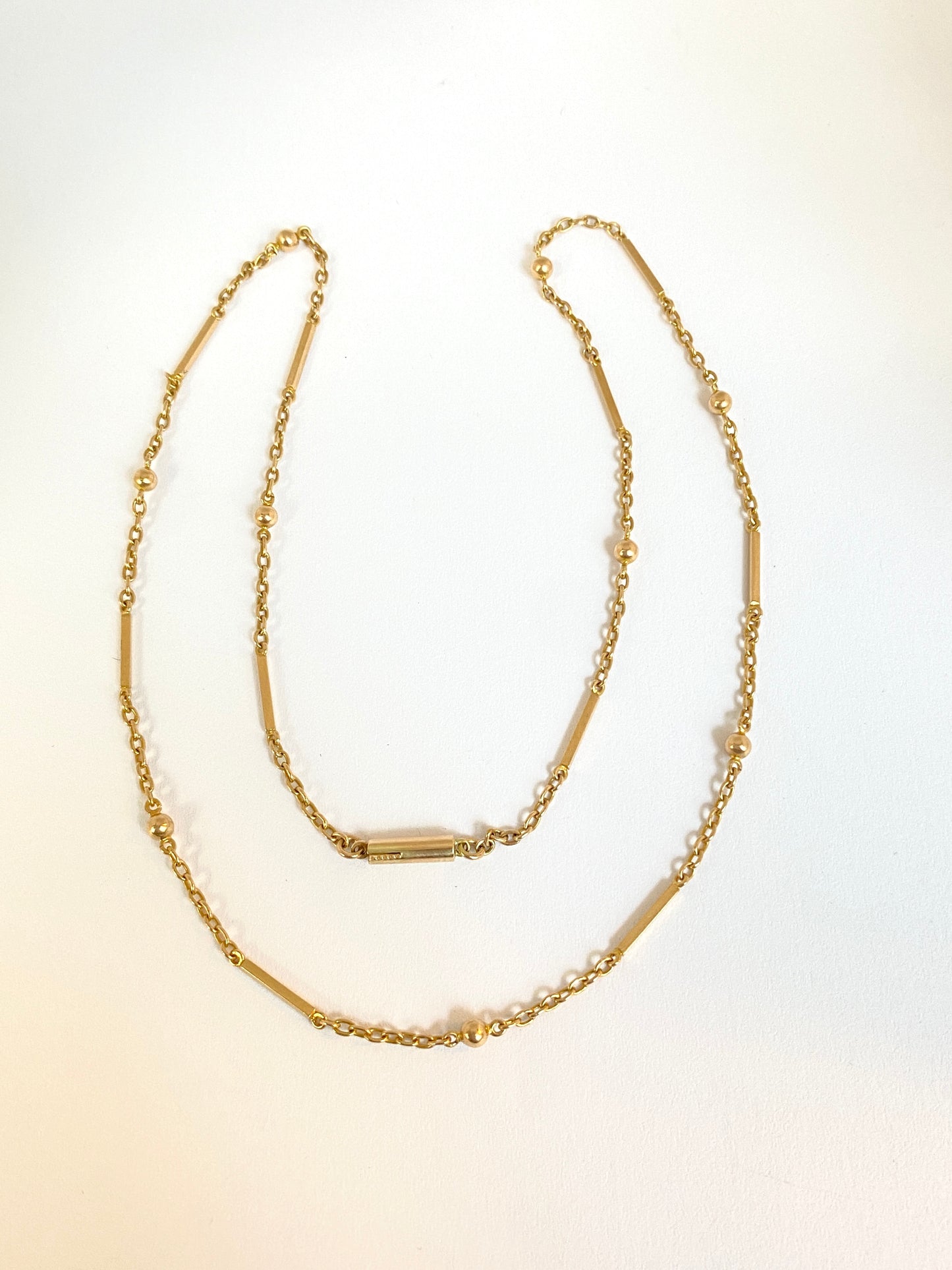Vintage, 9ct Gold Gold Fancy Link Chain, 16 inches