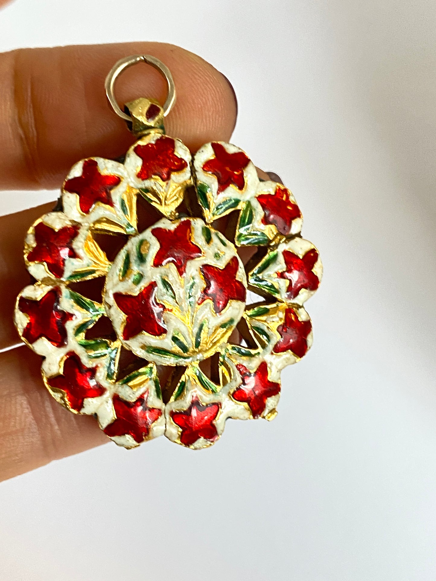 3rd payment Priya  Rare, Victorian, Indian 22ct Gold, Gem Set Mughal Pendant, 16.40g