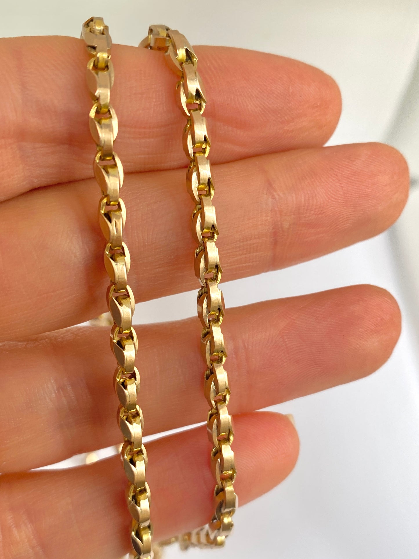 SECOND PAYMENT 9ct Gold, Antique Biker Chain and Paperclip chain