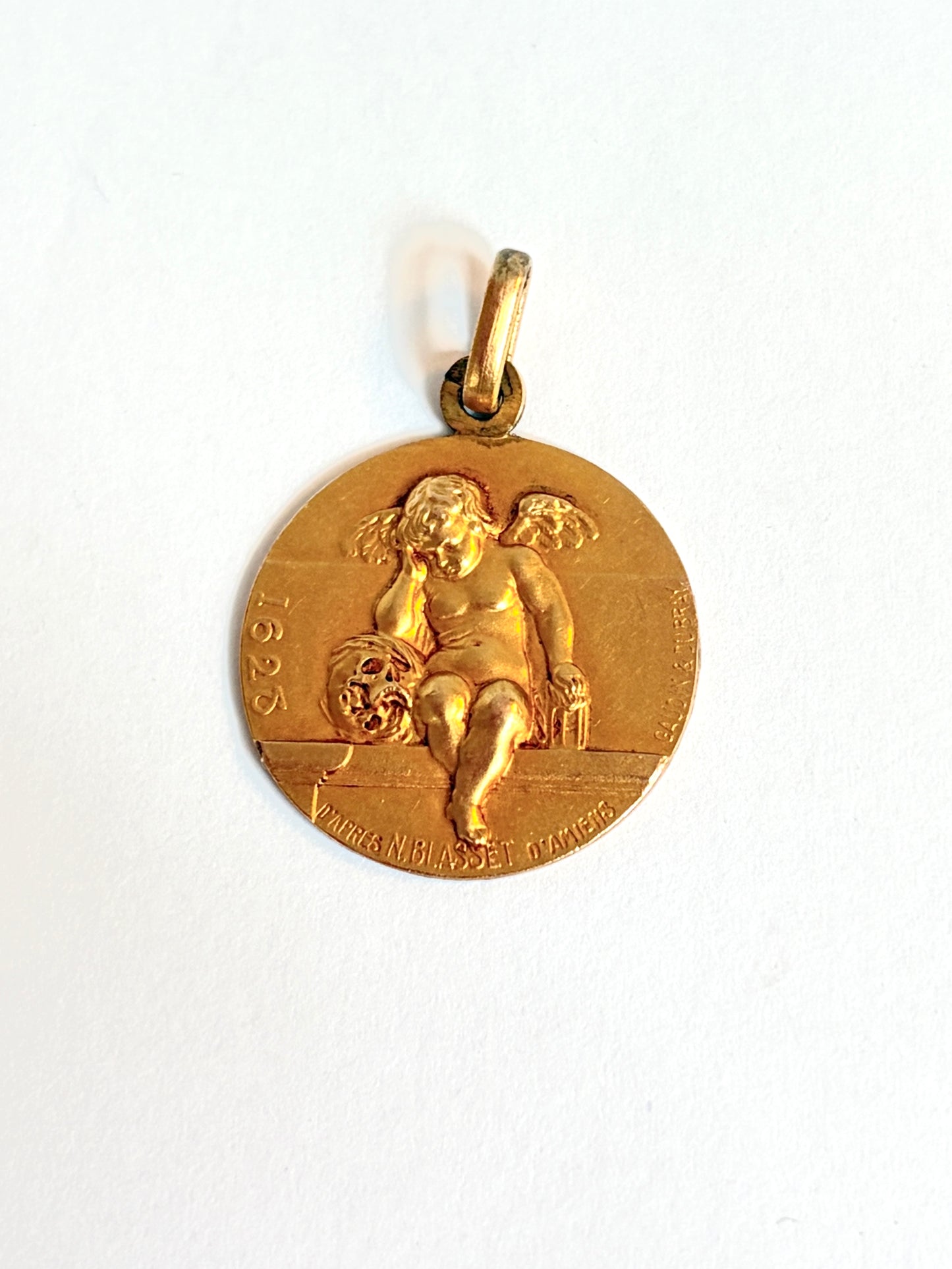 French, FIXE, Weeping Angel of Amiens Pendant / Charm