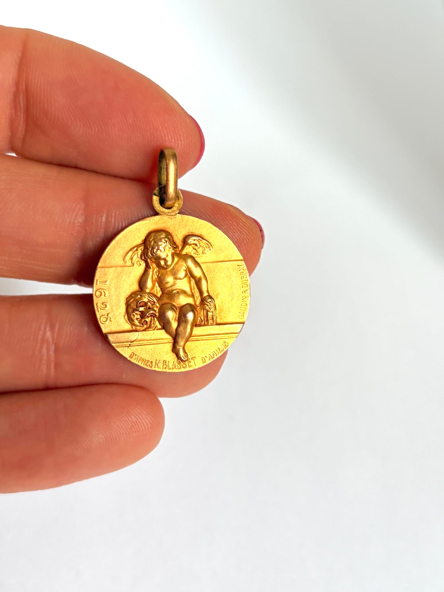 French, FIXE, Weeping Angel of Amiens Pendant / Charm