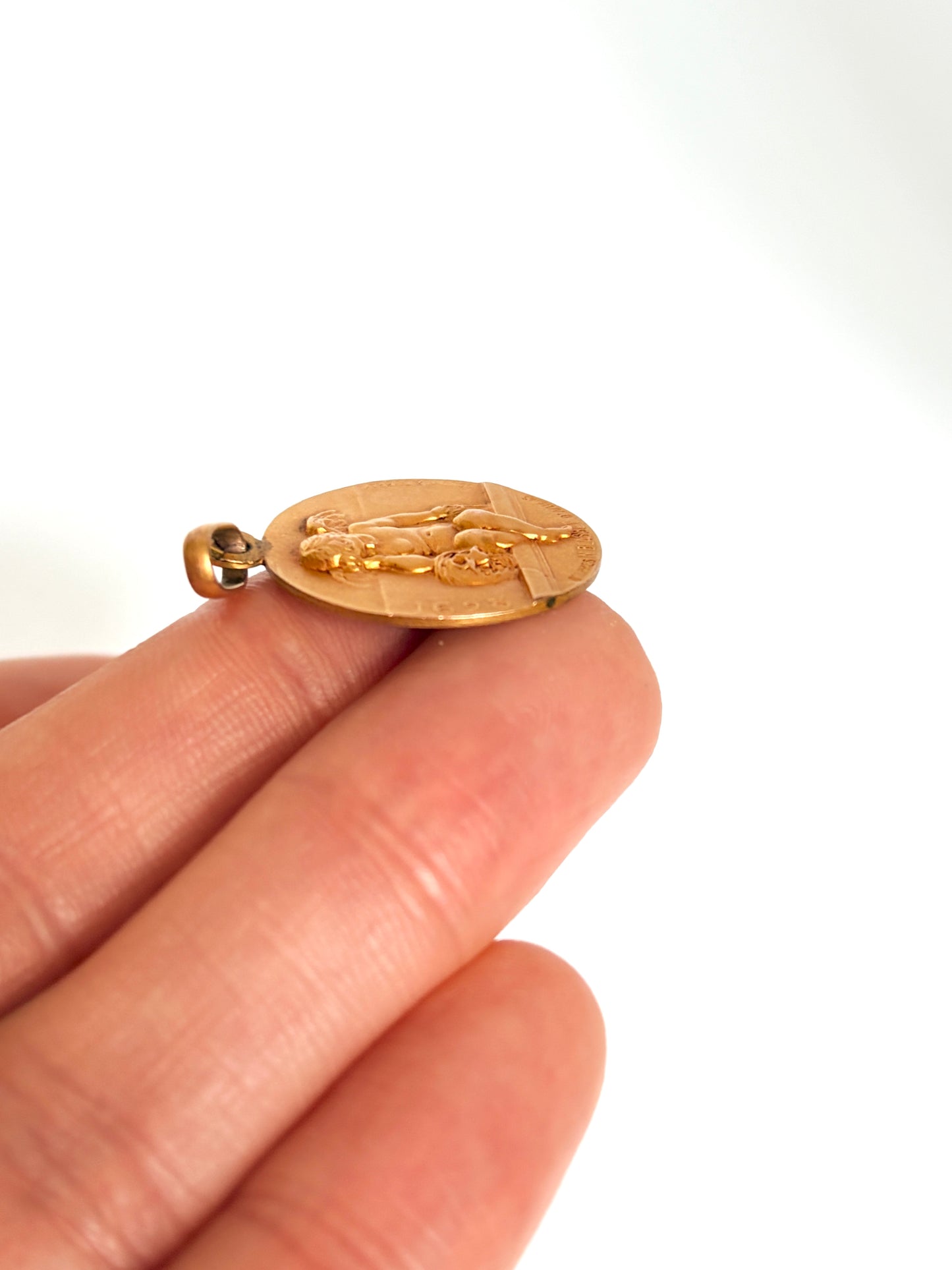 French, FIXE, Weeping Angel of Amiens Pendant / Charm