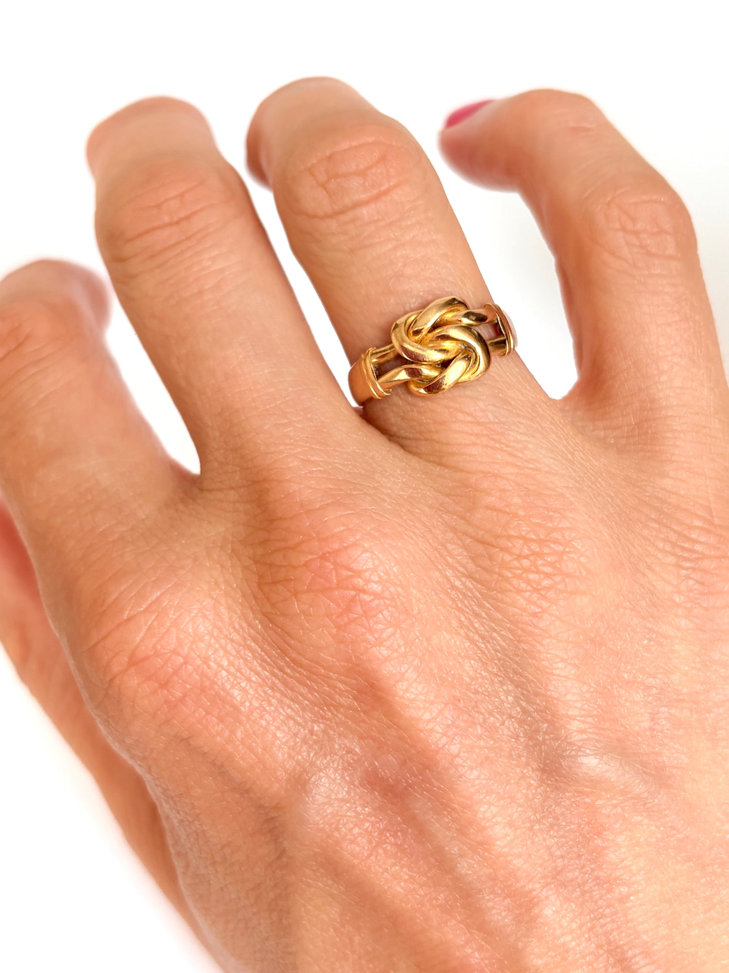 Antique, 18ct Gold Lovers Knot Ring, 4.13g