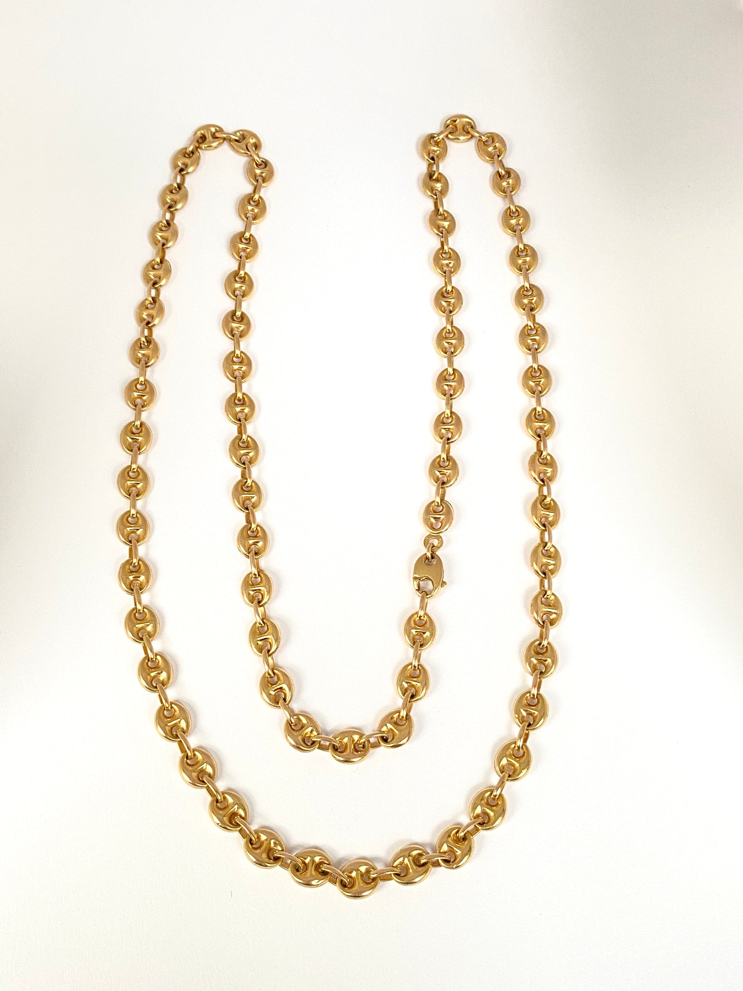 2nd payment RESERVED Vintage 9ct Gold Puffy Mariner Anchor Link UNOAERRE Chain, 29.5 inches and 23.75g