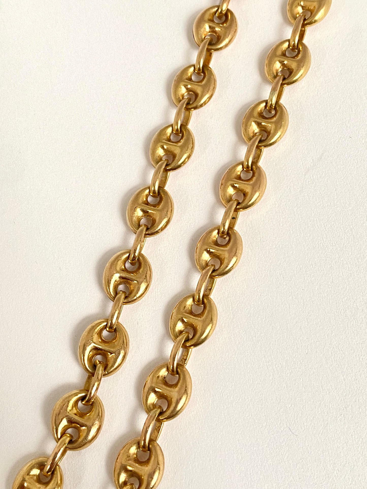 2nd payment RESERVED Vintage 9ct Gold Puffy Mariner Anchor Link UNOAERRE Chain, 29.5 inches and 23.75g