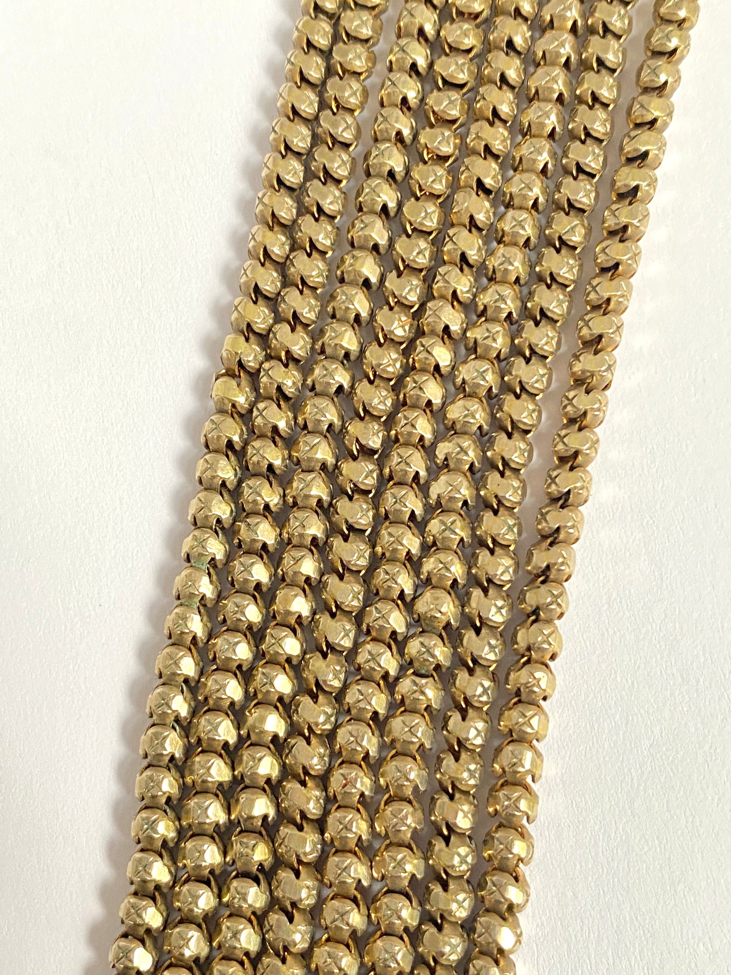 Antique, Pinchbeck Long Guard Chain 56 inches, 34.94g