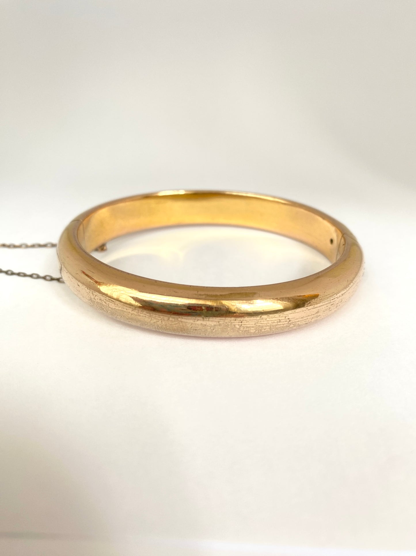 Antique, Victorian, 9ct Gold Plated Engraved Bangle