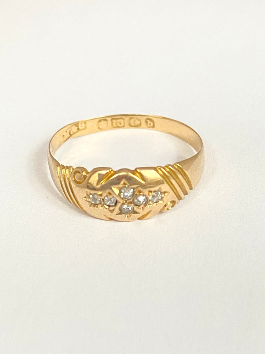 Victorian Diamond Cluster Ring