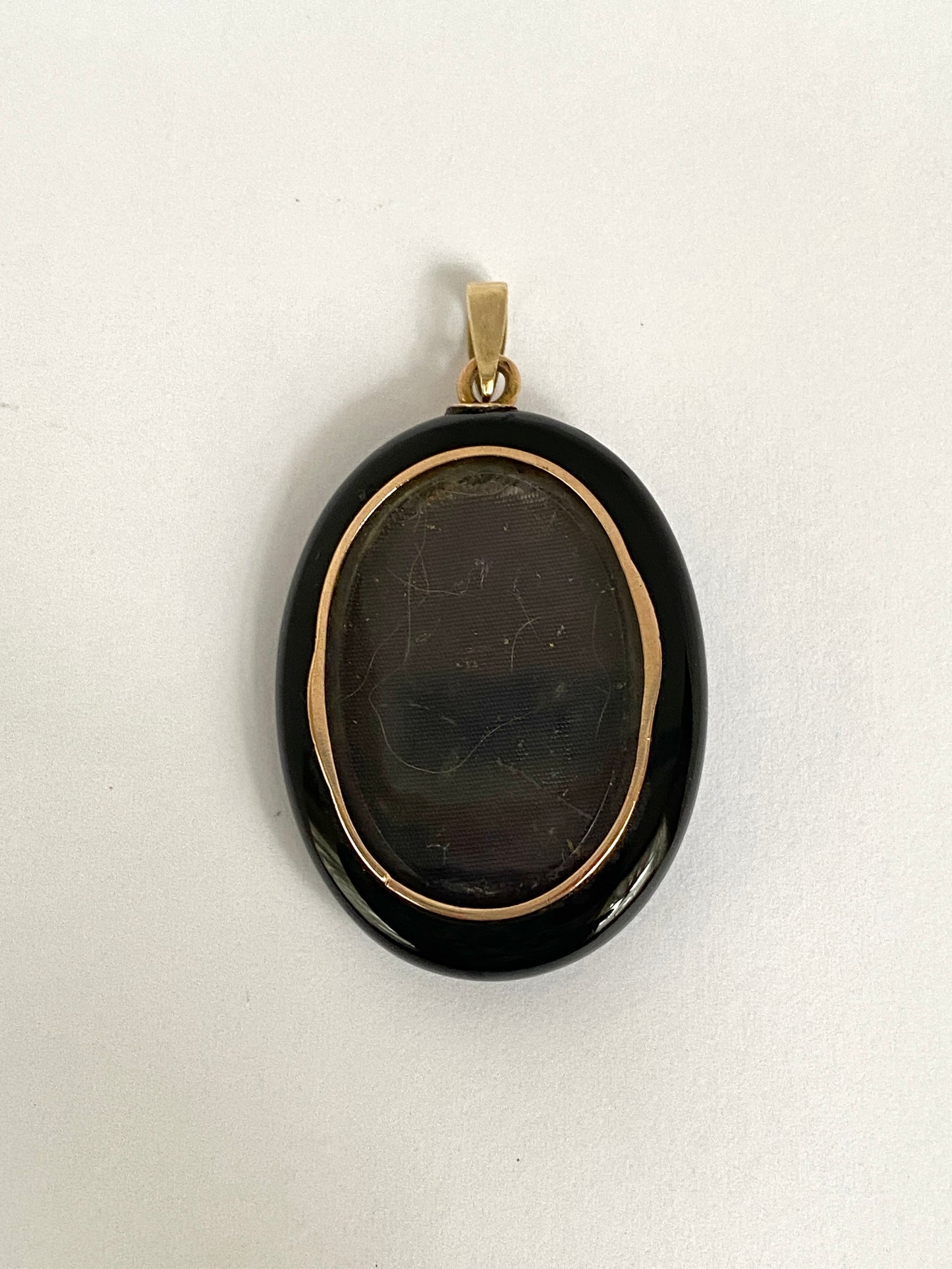 9ct Gold, Victorian Black Onyx Seed Pearl Celestial Locket Pendant (9.86g)