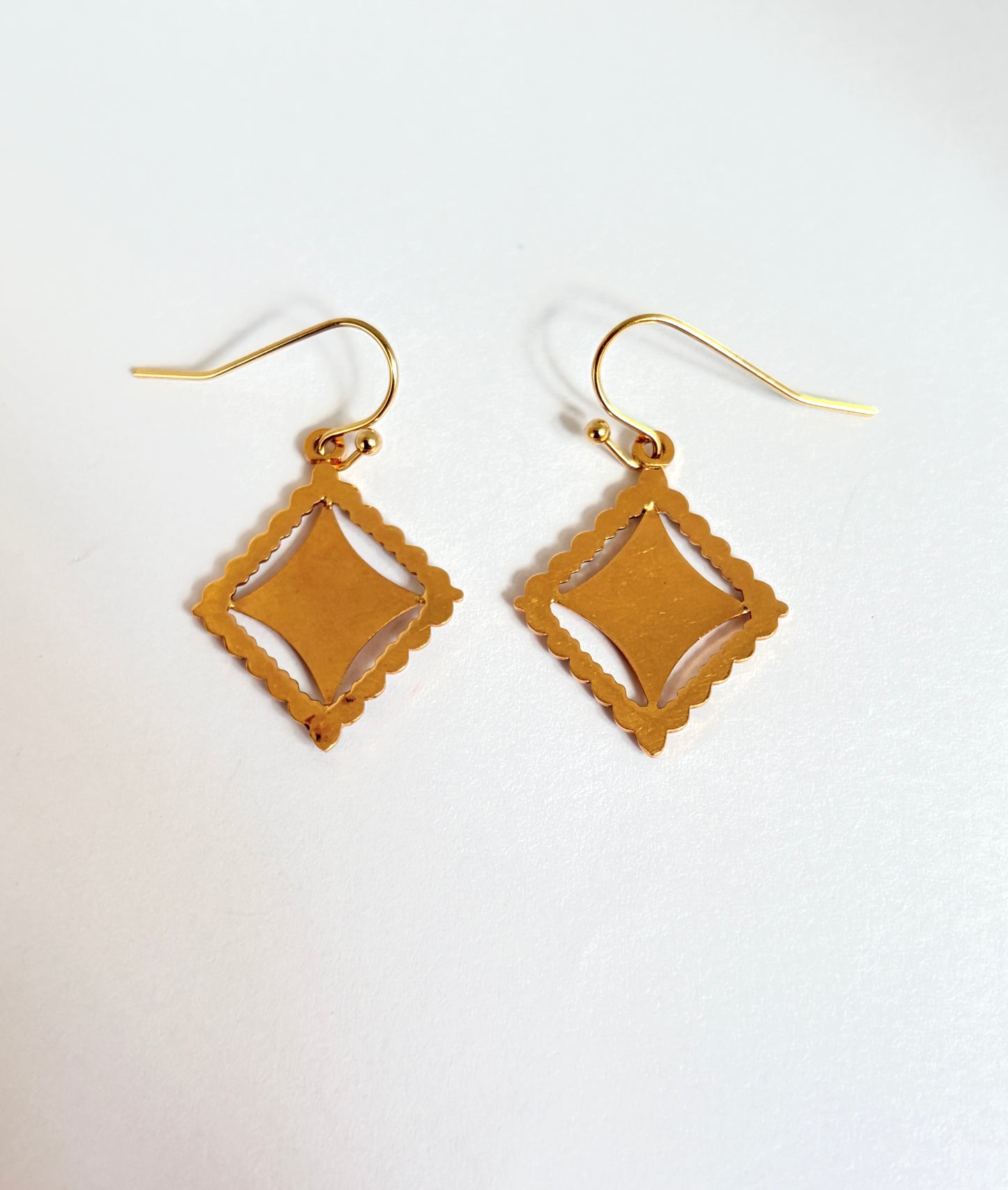 Art Deco, 14ct Gold, Enamel4 leaf clover Earrings