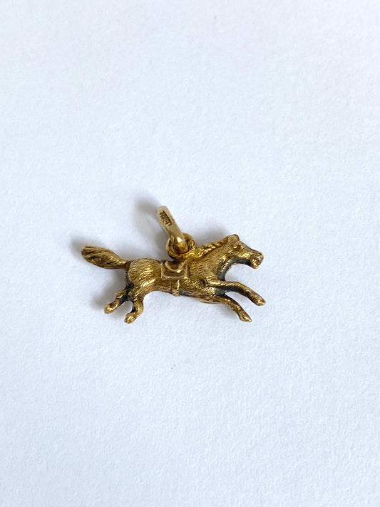 Charming, Antique 15ct Solid Gold Horse Charm, Hallmarked 15ct Gold