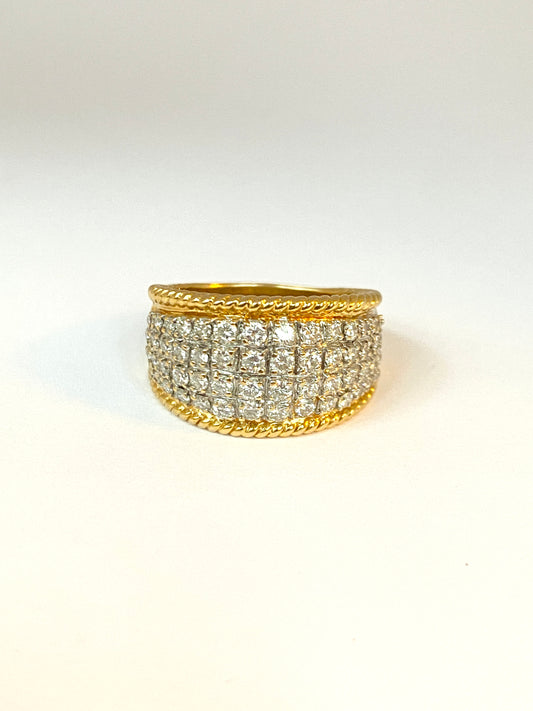 Third payment - RESERVED SHANISA Stupendous Vintage, 18ct Gold Diamond (1ct of diamonds) Showstopping Cluster Ring (7.8g)