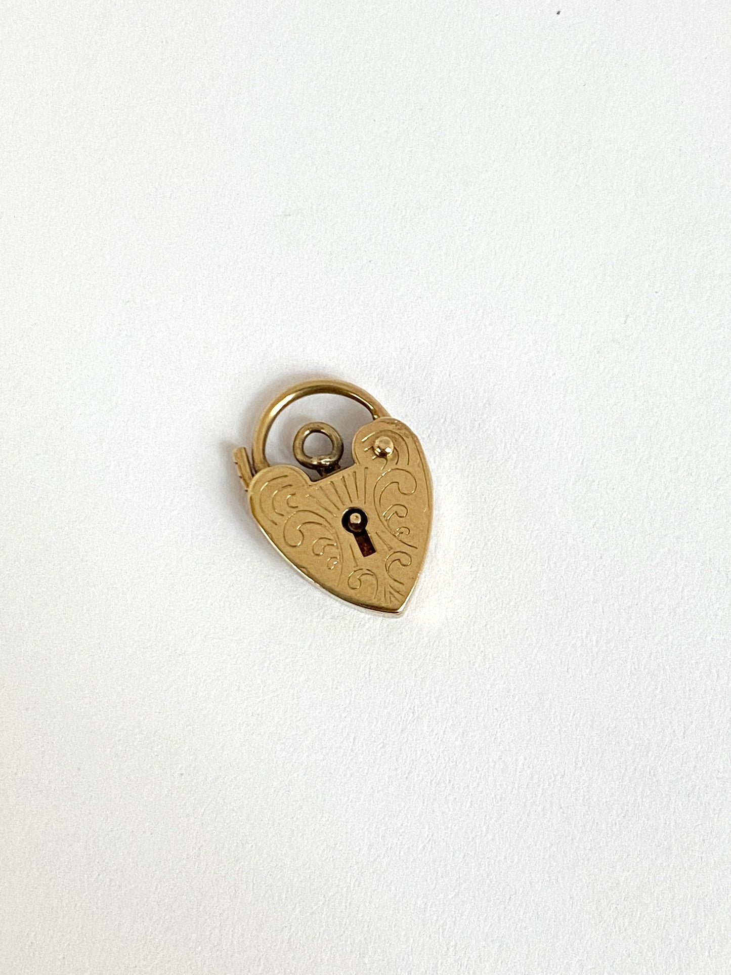 Vintage 9ct Gold Heart Padlock Clasp (Hallmarked 9ct Gold)