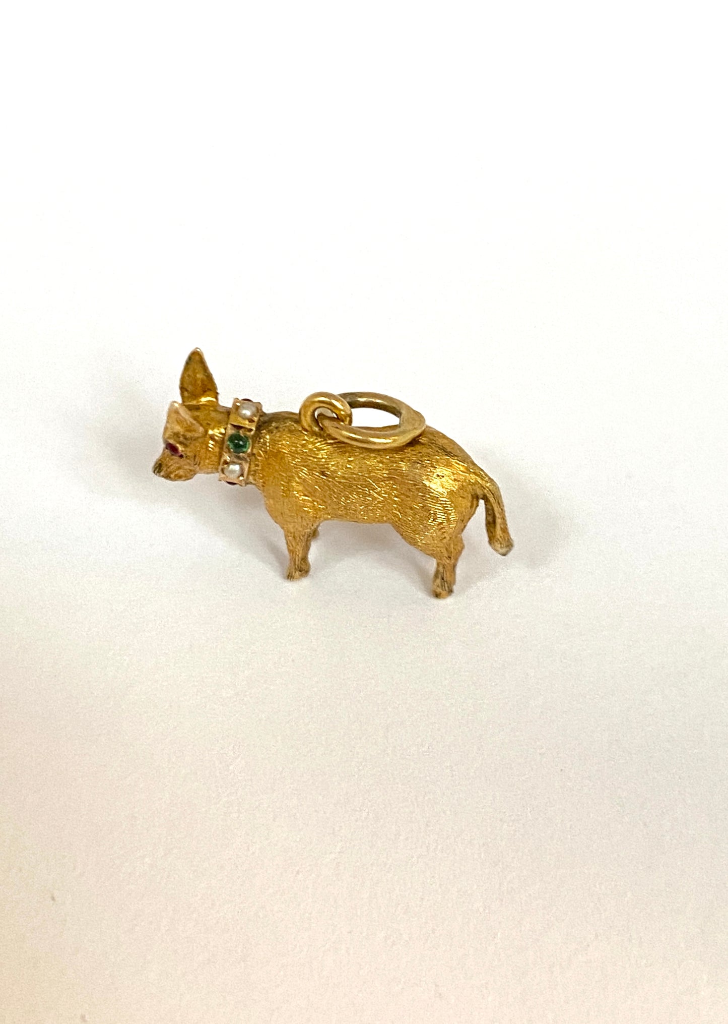 Vintage, Unusual 9ct Gold, Donkey Charm with Multigem Collar