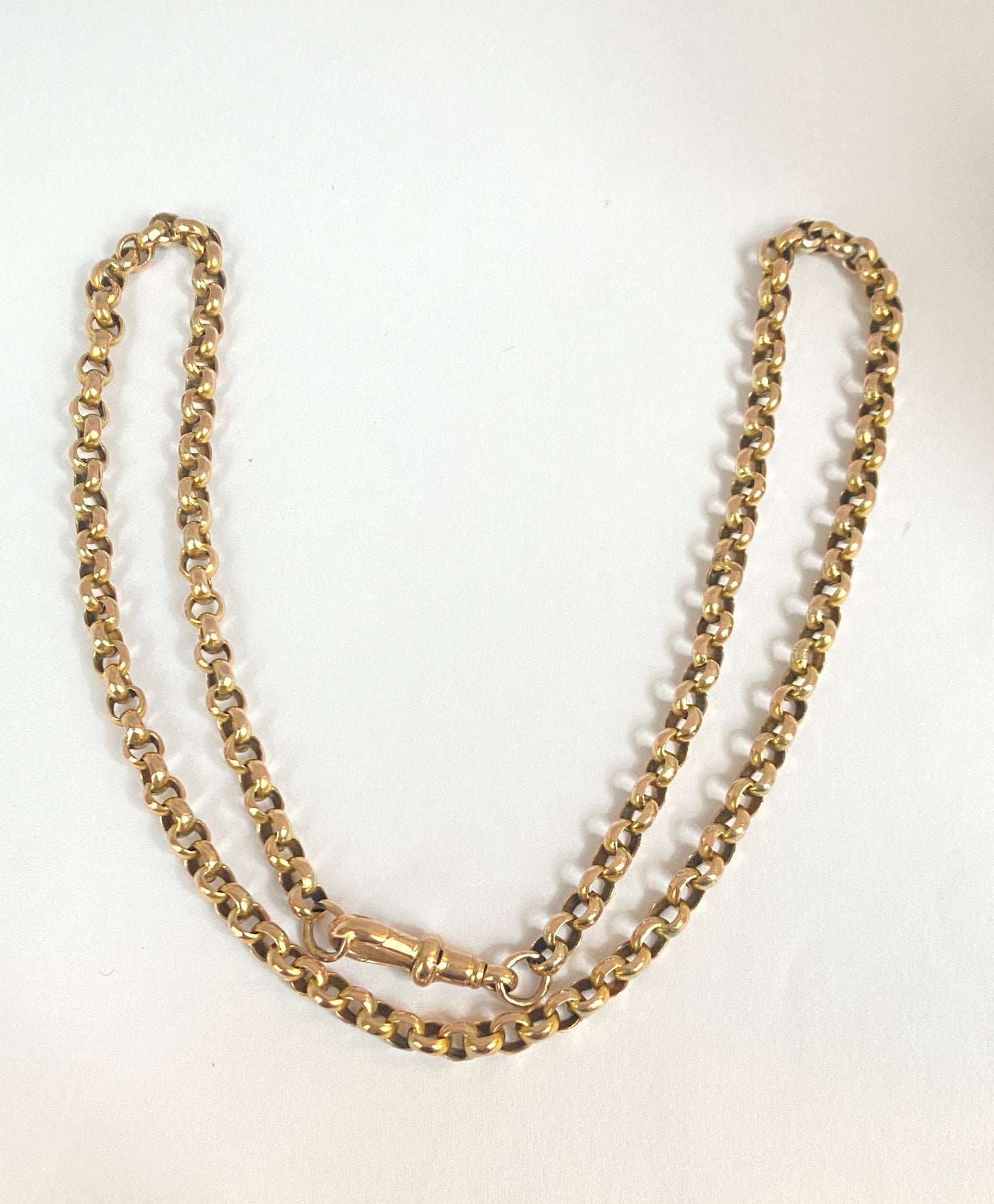 18in, 9ct Gold Antique Belcher Chain (13.63g)