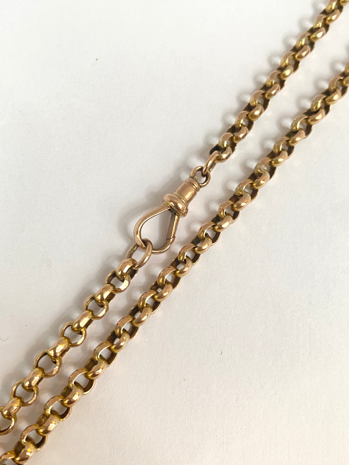 18in, 9ct Gold Antique Belcher Chain (13.63g)