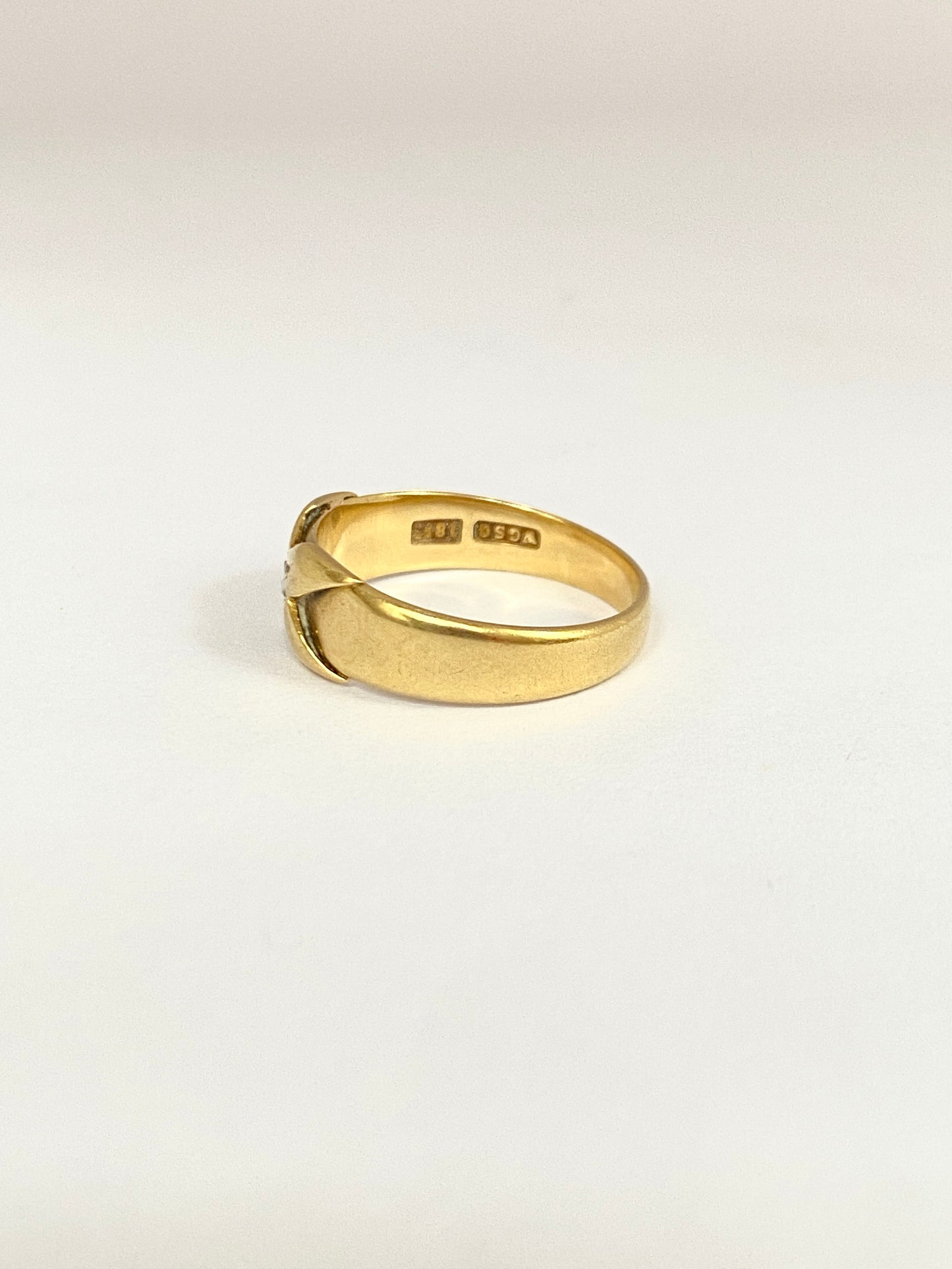 18ct Gold, Antique Diamond Keepers (Kiss) Ring