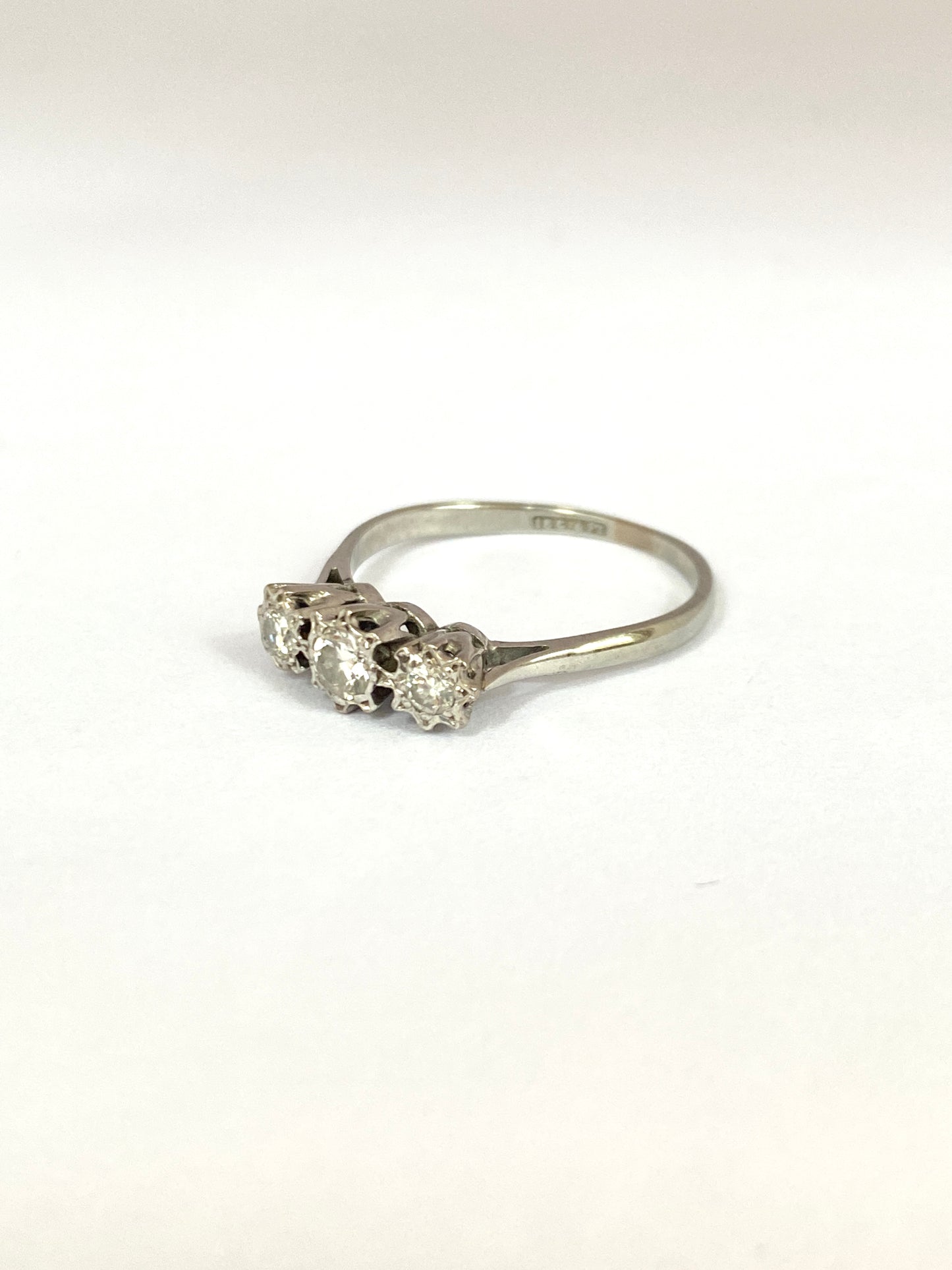 Art Deco, 18ct Gold, Platinum Diamond Trilogy Ring (1920s)