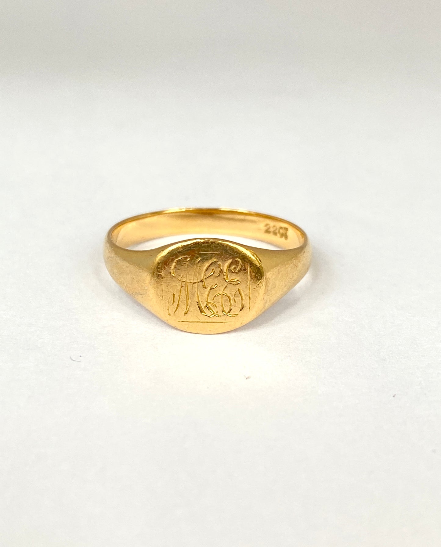 Antique, 22ct Gold Signet Ring (3.35g) Hallmarked 22ct Gold