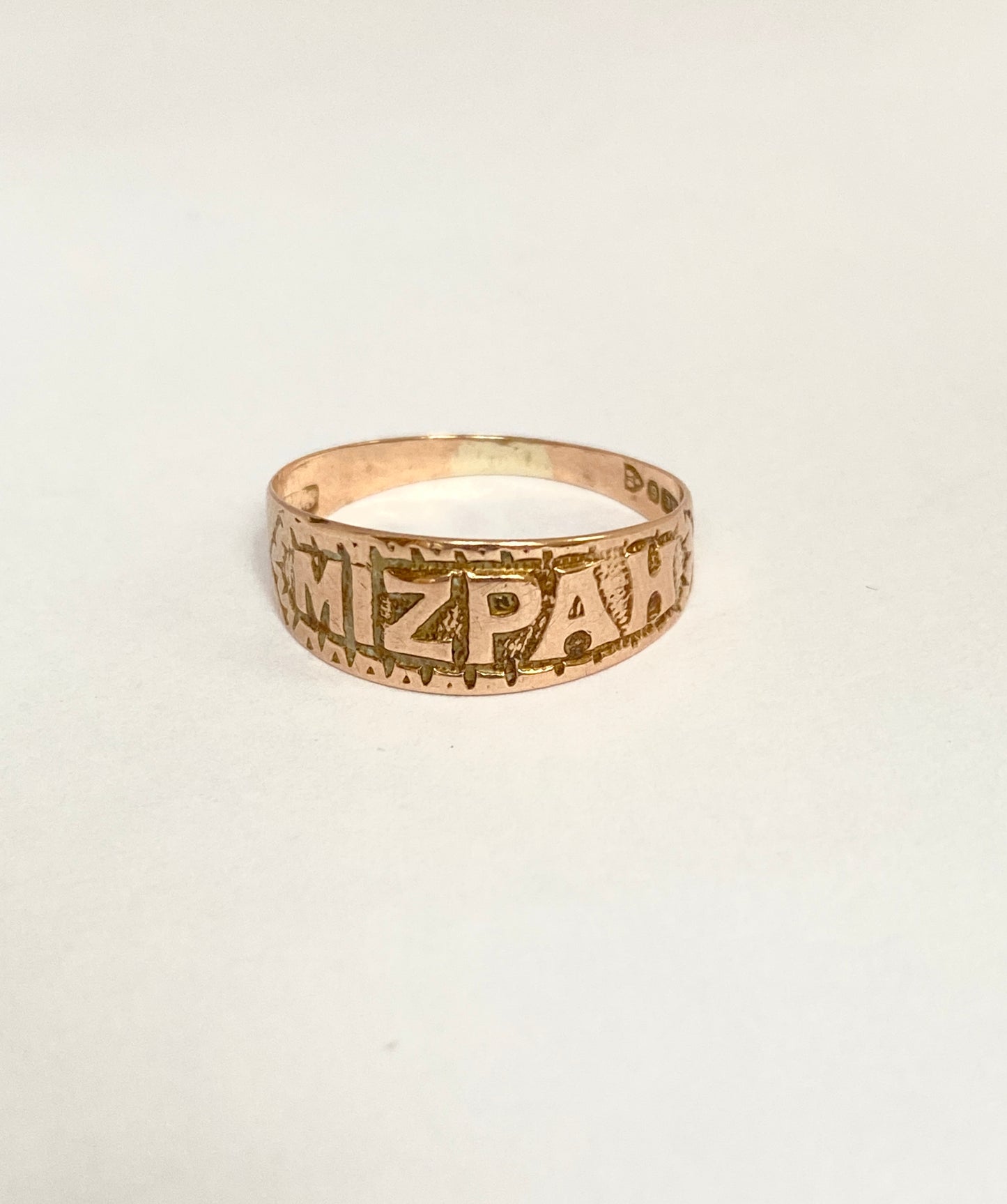 Antique, 9ct Gold Mizpah Ring, Hallmarked Chester, 1906