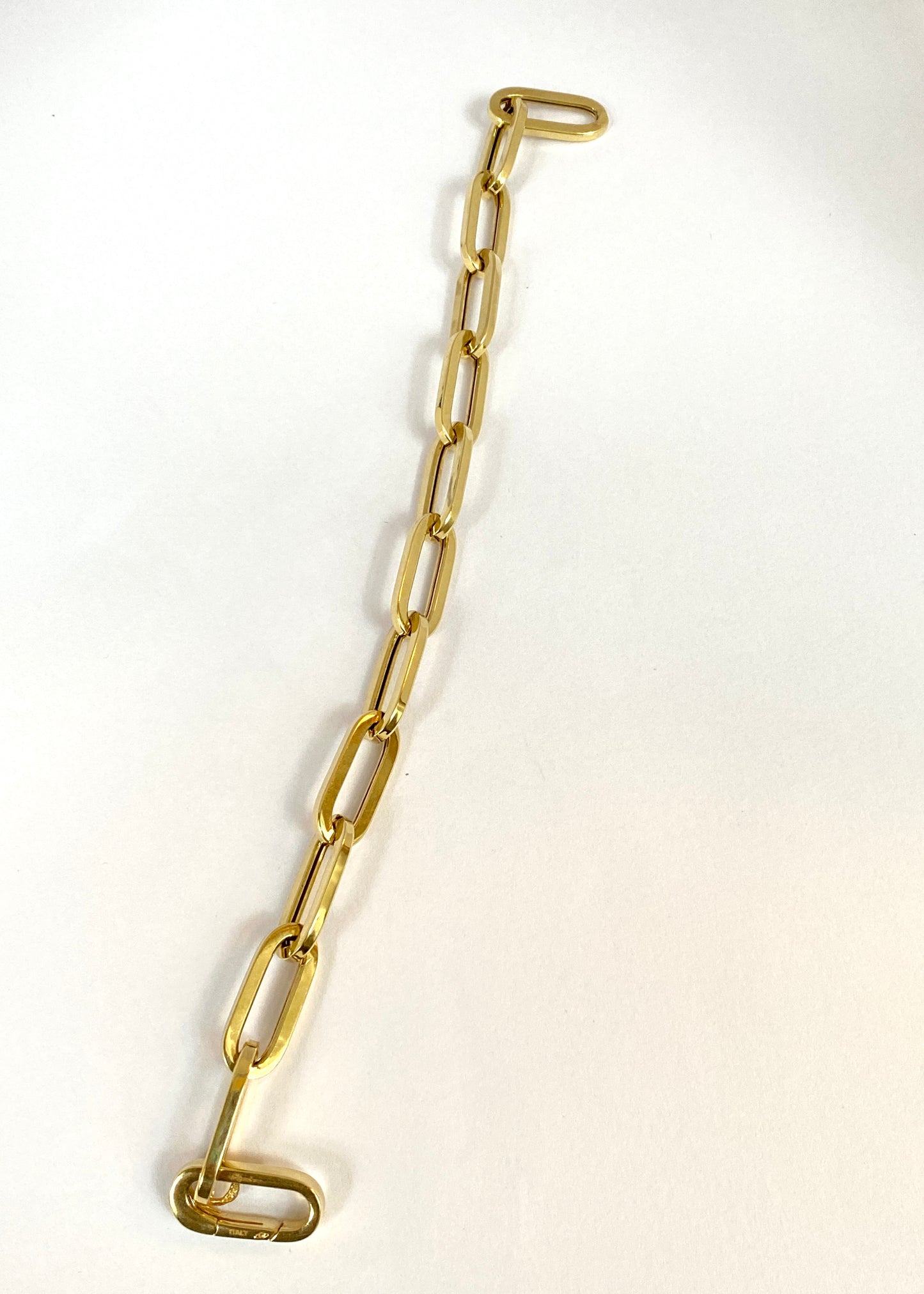 Vintage 9ct Gold Paperclip Bracelet with hidden clasp (7 inches)