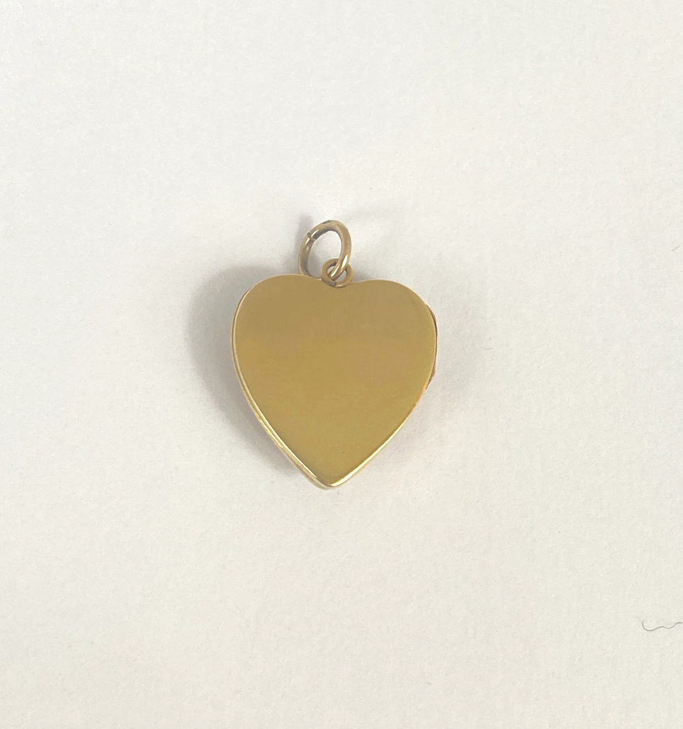 Vintage, 18ct Gold, Starburst Turquoise Heart Locket