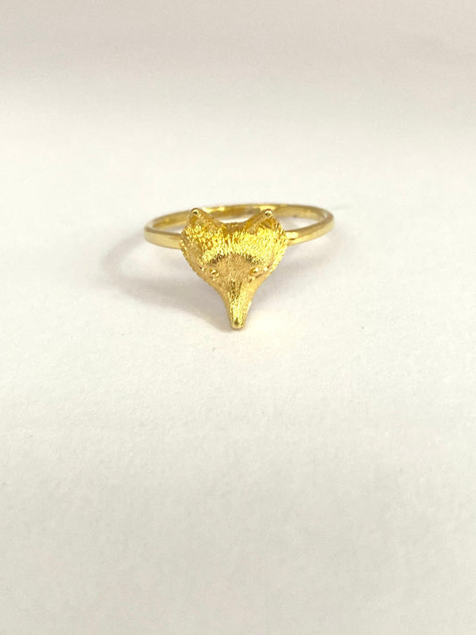 15ct Gold, Vintage, Fox Head Ring